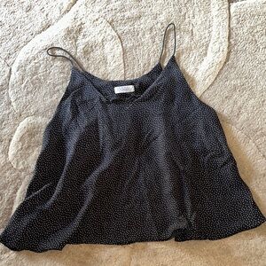Elegant Black Polka Dot Camisole